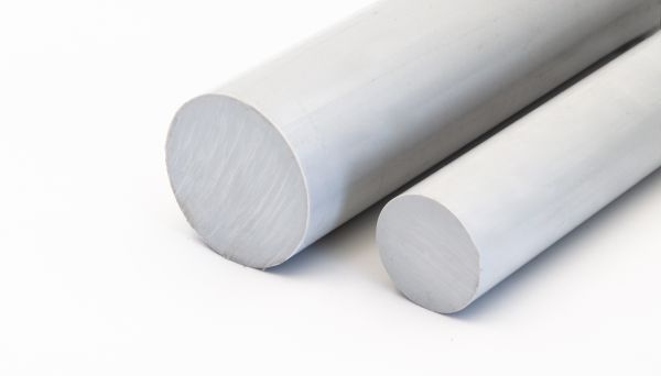 PET LF Rundstang, ekstrudert, lysegrå - 