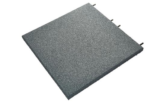 UniSoft, Gummiflis, Grå, 500mm x 500mm x 30,0mm - 