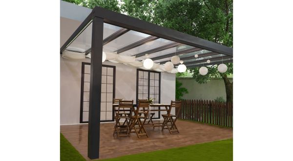 Terrasstak, Stockholm 3,4 x 5,2 m, Antracitgrå - 