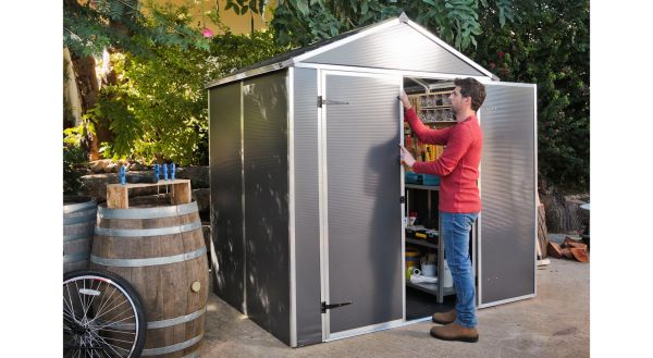 Skjul, Rubicon 2,8 m2, mörkgrå - 