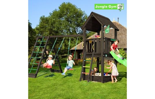 Lektorn Club, inkl. Climb modul, rutschkana, grundmålad svart - 