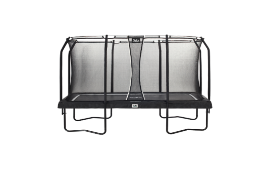 Studsmatta Premium, rektangulär, 396 x 244 cm, inkl. säkerhetsnät, svart - 