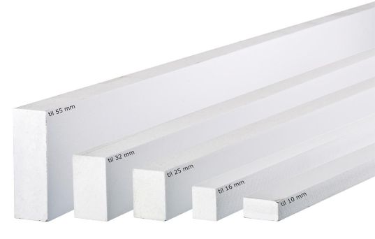 Avståndslist till yttre takbjälk. Vit - 