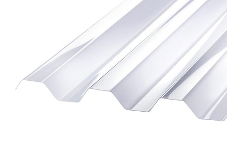 SUNLUX HI-PVC trapetsskiva profil 76/18. Opalvit - 