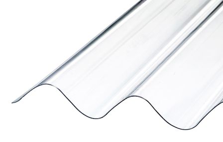 Lysplader PC profil 95/38. Glasklar - 2000 x 950 x 0,8 mm. - 