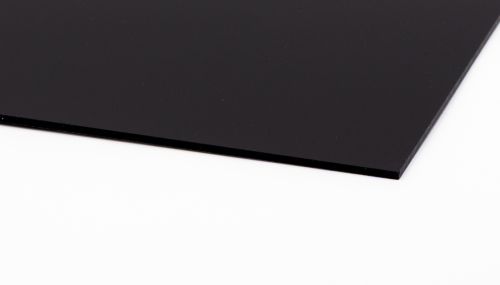 Plexiglas gjutet Satinice Black Panther 9H01 SC satinmatt på ana sidan SK-Folie 3.050 x 2.030 x 3 mm - 