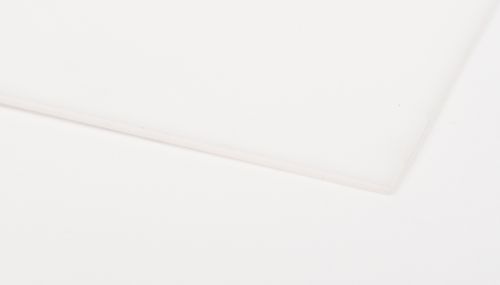 Plexiglas gjutet Satinice Opalvit WH02 SC satinmatt på ana sidan SK-Folie 3.050 x 2.030 x 3 mm - 