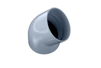 Bøjning 45° Ø 75 mm. Grå - 