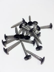 Montageskruv alusandwich 4,8x35mm , VE: 100 St. svart 9005 Til metall m/borrspets1, bricka - 