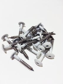 Montageskruv alusandwich 4,8x35mm , VE: 100 St. vit 9003 metall m/borrspets1, bricka - 