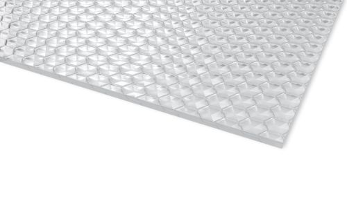 Plexiglas XT Textures klar 0A000 W Vokskage/Glat Struktur 3.050 x 1.650 x 3 mm - 