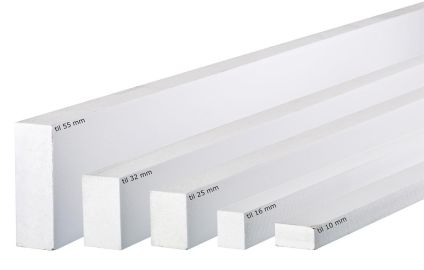 Avst&aring;ndslist till yttre takbj&auml;lk. Vit