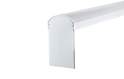 &Auml;ndstycke till taknock. Vit alu - 17,5&deg; - 32,5&deg; taklutning