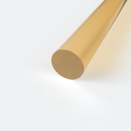 PSU Rundstang extruderet, transparent lys-brun - PSU