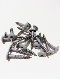 Skrue t/montage alusandwich 4,8x39mm , VE: 100 St. alumetallic 9006 Til tr&aelig;/beton - Aluminiumsskruer