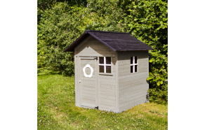 Lekstuga, 158 x 148 x 132 cm, gr&aring;/svart