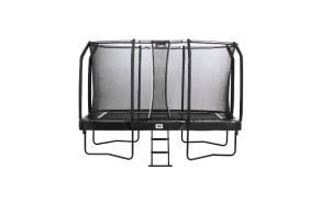 Studsmatta First Class, rektangul&auml;r, 427 x 244 cm, inkl. stege och s&auml;kerhetsn&auml;t, svart