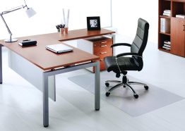 Kontorstolunderlag, RIGU LOCK&reg; m/pigge, Polykarbonat, Klar, 1200mm x 1500mm