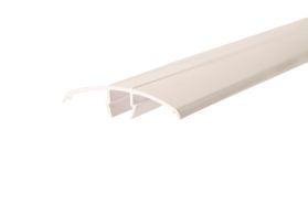 Plast-topp/PVC dekklist m/myk tetning. Hvit