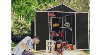 Skjul, Rubicon 4,2 m2, m&ouml;rkgr&aring;