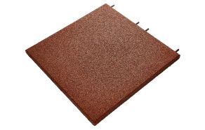 UniSoft, Gummiflis, R&oslash;d, 500mm x 500mm x 30,0mm 